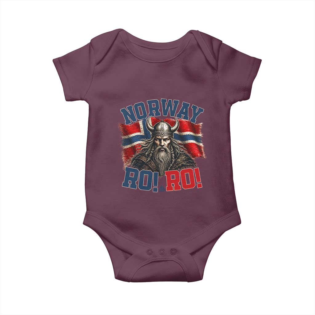 Fierce Norway Viking Warrior Ro Ro Baby Onesie Patriotic Norge Norwegian Flag Funny Rowing Support