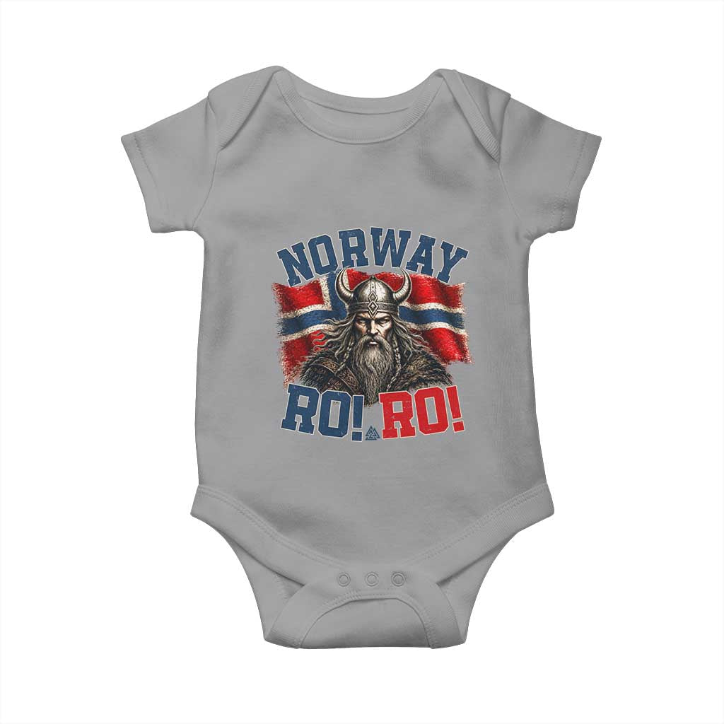 Fierce Norway Viking Warrior Ro Ro Baby Onesie Patriotic Norge Norwegian Flag Funny Rowing Support