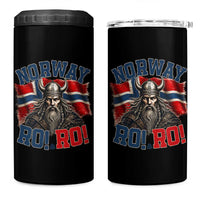 Fierce Norway Viking Warrior Ro Ro 4 in 1 Can Cooler Tumbler Patriotic Norge Norwegian Flag Funny Rowing Support