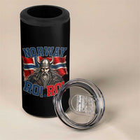 Fierce Norway Viking Warrior Ro Ro 4 in 1 Can Cooler Tumbler Patriotic Norge Norwegian Flag Funny Rowing Support