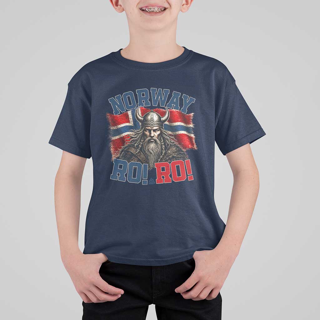 Fierce Norway Viking Warrior Ro Ro T Shirt For Kid Patriotic Norge Norwegian Flag Funny Rowing Support