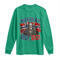 Fierce Norway Viking Warrior Ro Ro Long Sleeve Shirt Patriotic Norge Norwegian Flag Funny Rowing Support