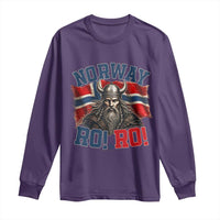 Fierce Norway Viking Warrior Ro Ro Long Sleeve Shirt Patriotic Norge Norwegian Flag Funny Rowing Support