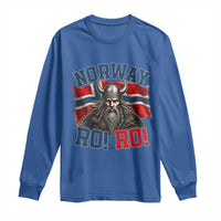 Fierce Norway Viking Warrior Ro Ro Long Sleeve Shirt Patriotic Norge Norwegian Flag Funny Rowing Support