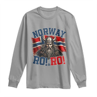 Fierce Norway Viking Warrior Ro Ro Long Sleeve Shirt Patriotic Norge Norwegian Flag Funny Rowing Support