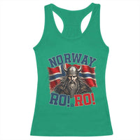Fierce Norway Viking Warrior Ro Ro Racerback Tank Top Patriotic Norge Norwegian Flag Funny Rowing Support