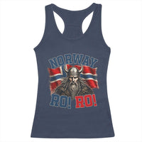 Fierce Norway Viking Warrior Ro Ro Racerback Tank Top Patriotic Norge Norwegian Flag Funny Rowing Support