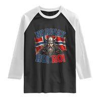 Fierce Norway Viking Warrior Ro Ro Raglan Shirt Patriotic Norge Norwegian Flag Funny Rowing Support