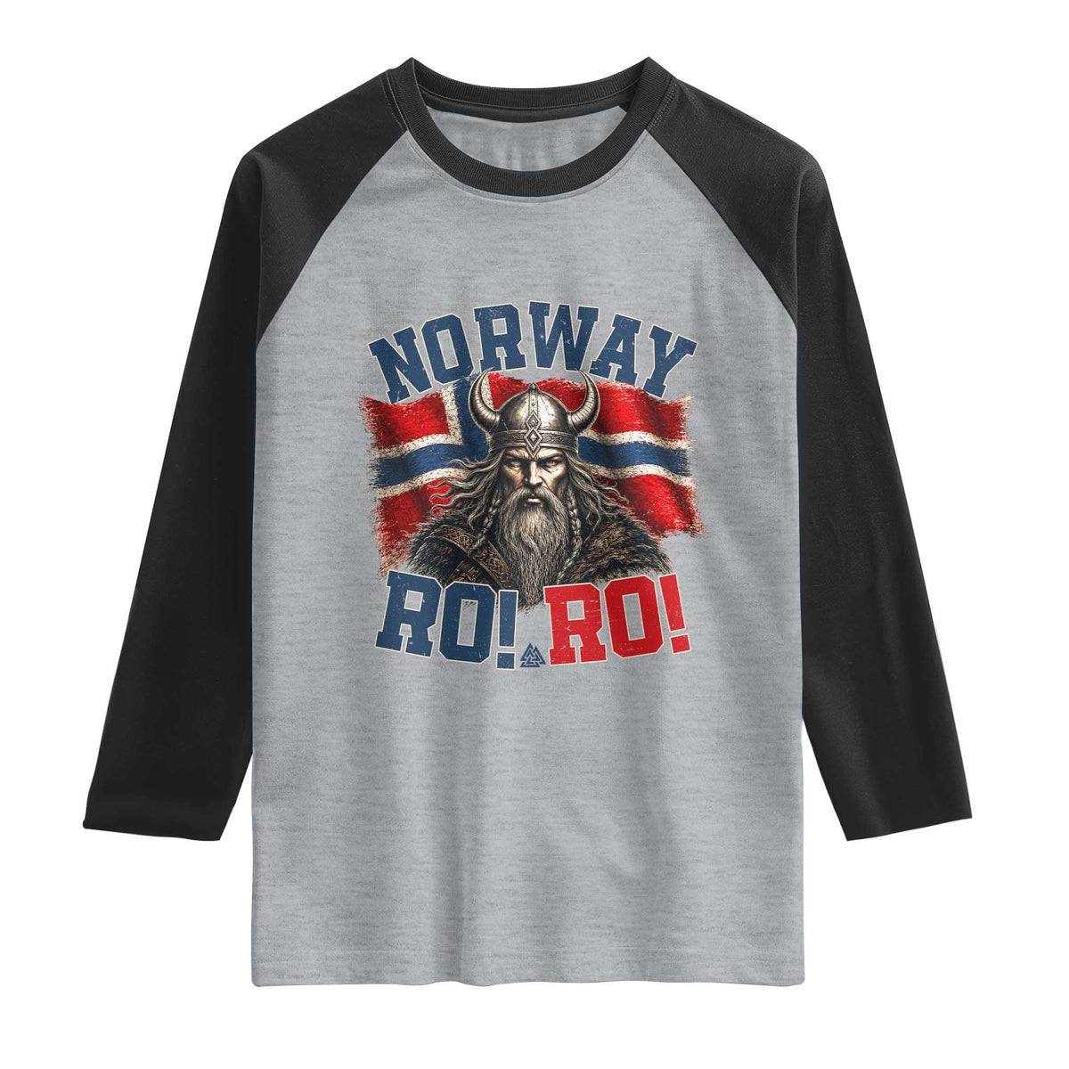 Fierce Norway Viking Warrior Ro Ro Raglan Shirt Patriotic Norge Norwegian Flag Funny Rowing Support