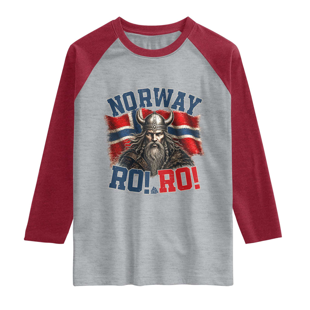 Fierce Norway Viking Warrior Ro Ro Raglan Shirt Patriotic Norge Norwegian Flag Funny Rowing Support