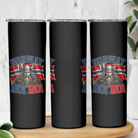 Fierce Norway Viking Warrior Ro Ro Skinny Tumbler Patriotic Norge Norwegian Flag Funny Rowing Support