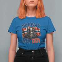 Fierce Norway Viking Warrior Ro Ro T Shirt For Women Patriotic Norge Norwegian Flag Funny Rowing Support