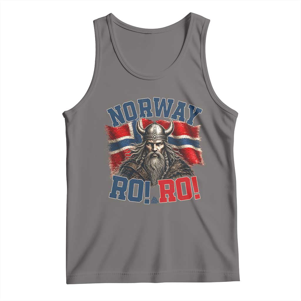 Fierce Norway Viking Warrior Ro Ro Tank Top Patriotic Norge Norwegian Flag Funny Rowing Support