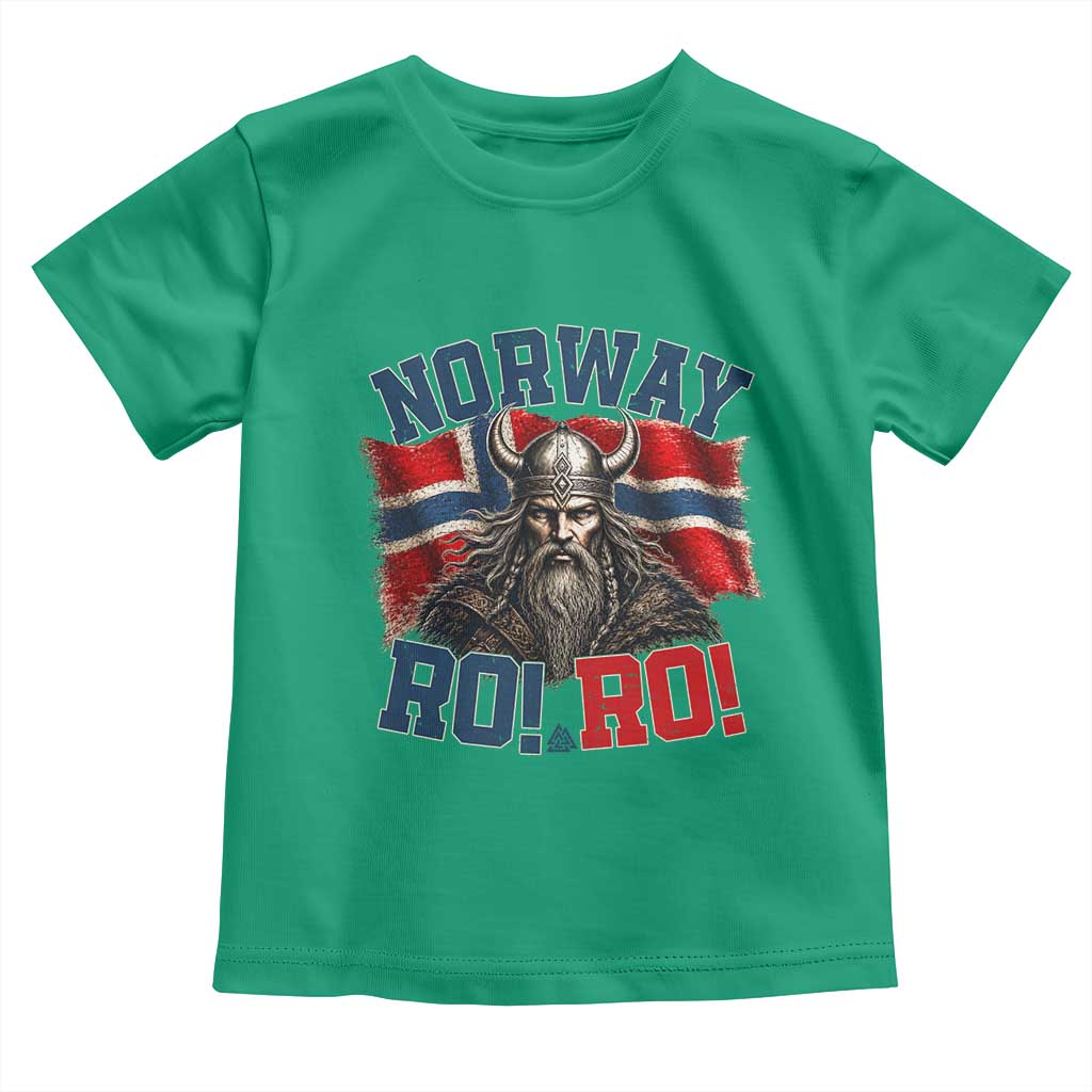 Fierce Norway Viking Warrior Ro Ro Toddler T Shirt Patriotic Norge Norwegian Flag Funny Rowing Support