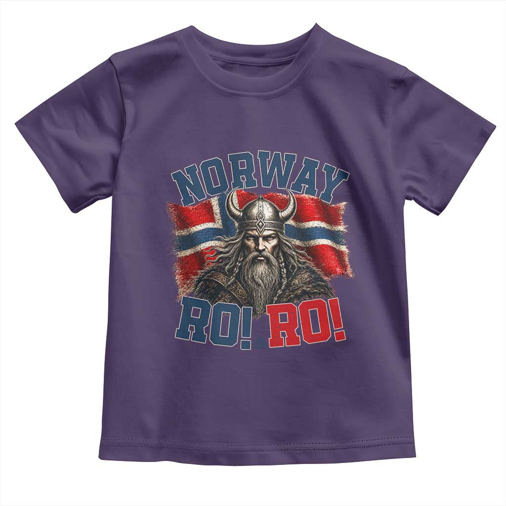Fierce Norway Viking Warrior Ro Ro Toddler T Shirt Patriotic Norge Norwegian Flag Funny Rowing Support