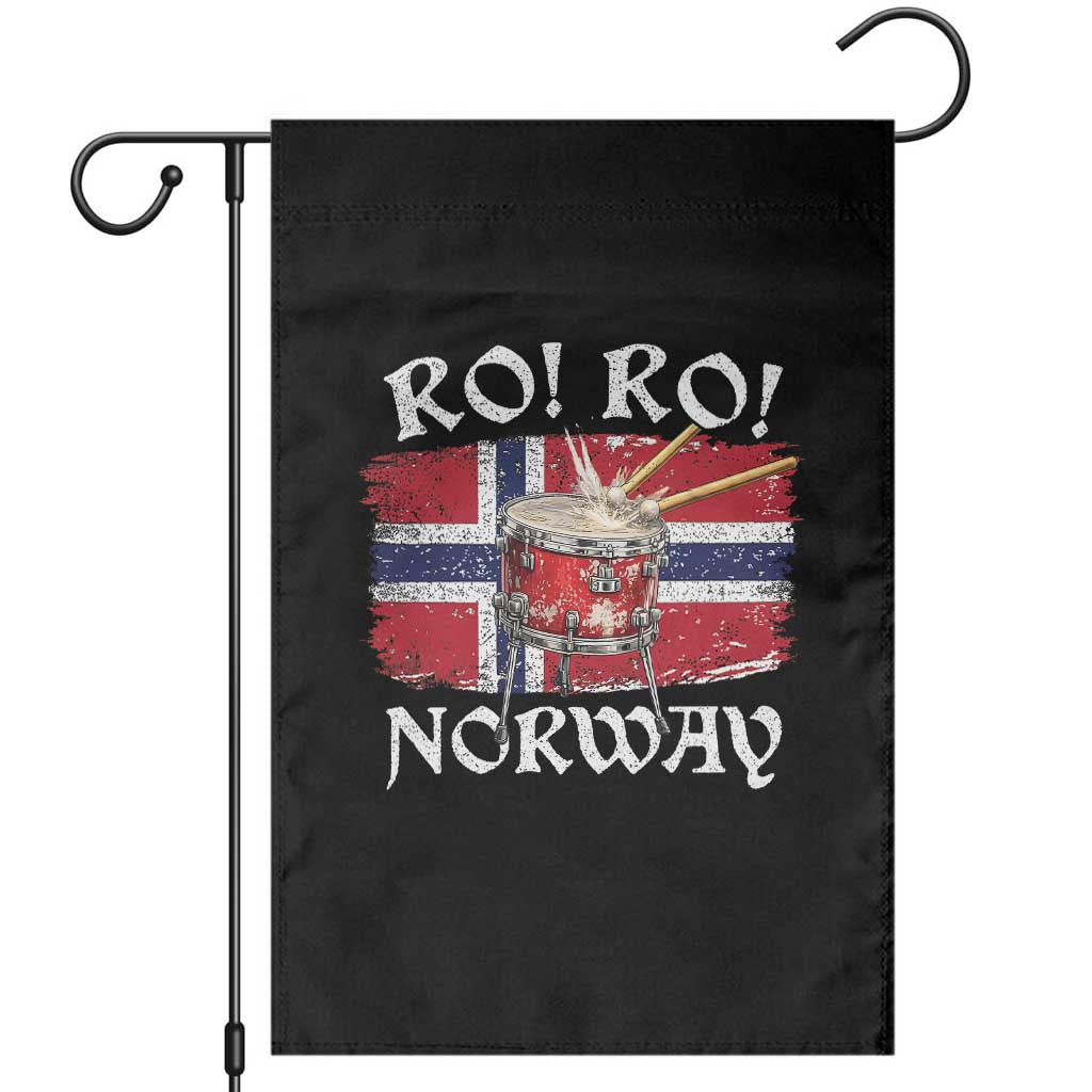 Funny Norway Drummer Ro Ro Garden Flag Patriotic Norge Norwegian Flag Rowing Support