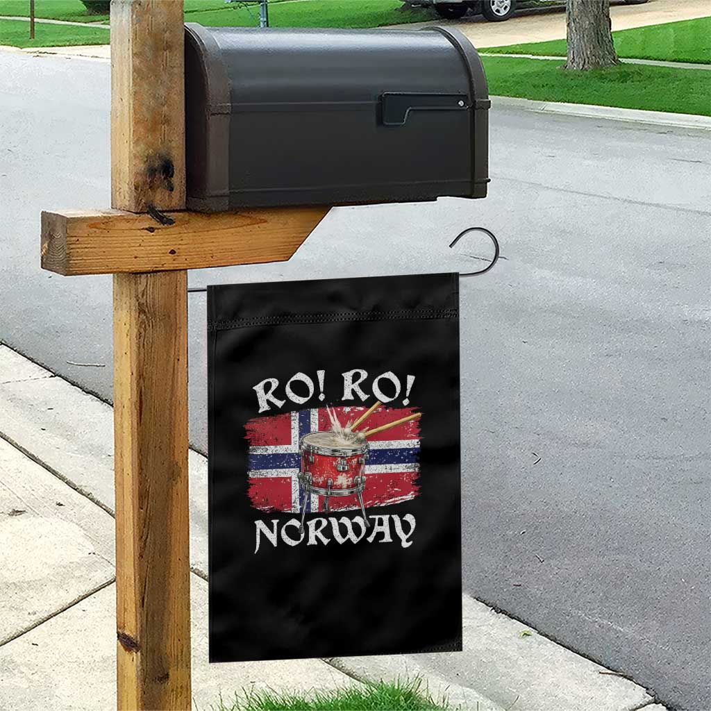 Funny Norway Drummer Ro Ro Garden Flag Patriotic Norge Norwegian Flag Rowing Support