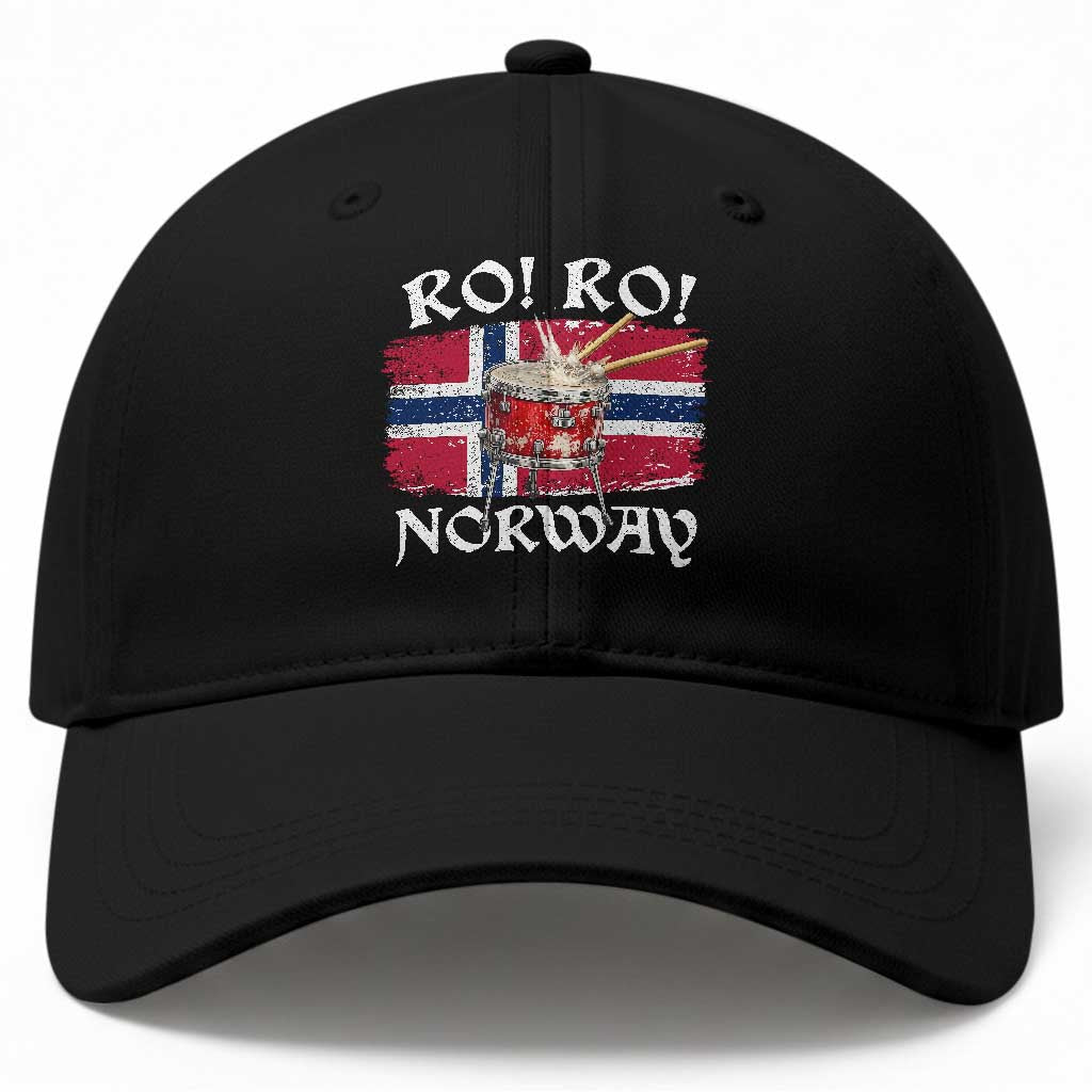 Funny Norway Drummer Ro Ro Baseball Cap Patriotic Norge Norwegian Flag Rowing Support