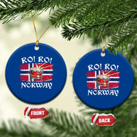 Funny Norway Drummer Ro Ro Ceramic Ornament Patriotic Norge Norwegian Flag Rowing Support