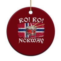 Funny Norway Drummer Ro Ro Ceramic Ornament Patriotic Norge Norwegian Flag Rowing Support