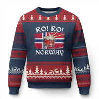 Funny Norway Drummer Ro Ro Ugly Christmas Sweater Patriotic Norge Norwegian Flag Rowing Support