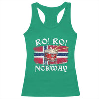 Funny Norway Drummer Ro Ro Racerback Tank Top Patriotic Norge Norwegian Flag Rowing Support