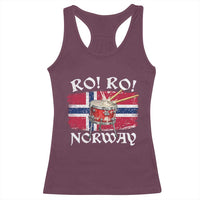 Funny Norway Drummer Ro Ro Racerback Tank Top Patriotic Norge Norwegian Flag Rowing Support