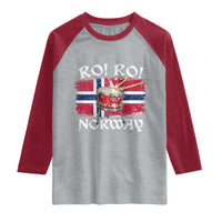 Funny Norway Drummer Ro Ro Raglan Shirt Patriotic Norge Norwegian Flag Rowing Support