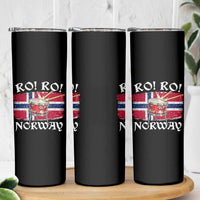 Funny Norway Drummer Ro Ro Skinny Tumbler Patriotic Norge Norwegian Flag Rowing Support