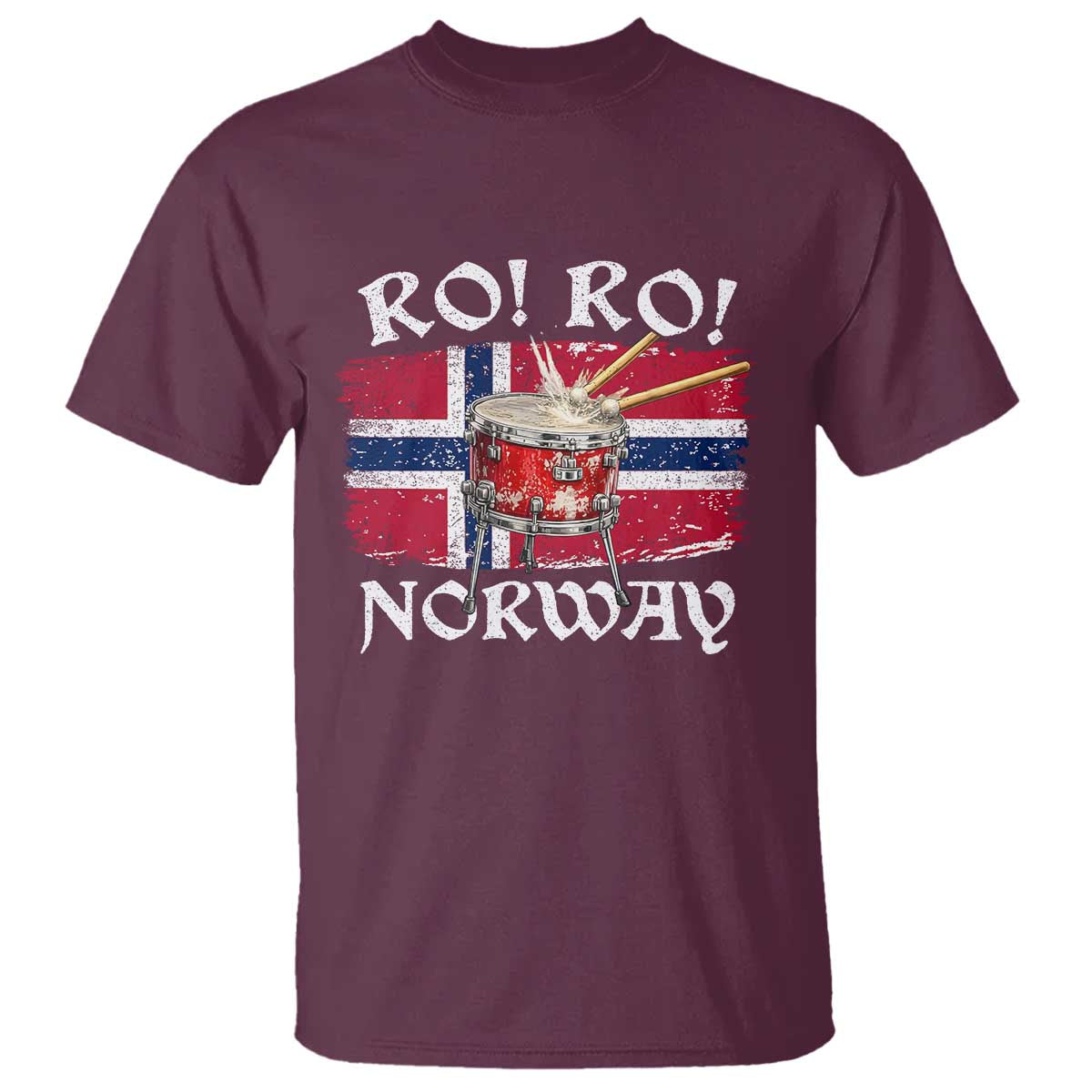 Funny Norway Drummer Ro Ro T Shirt Patriotic Norge Norwegian Flag Rowing Support