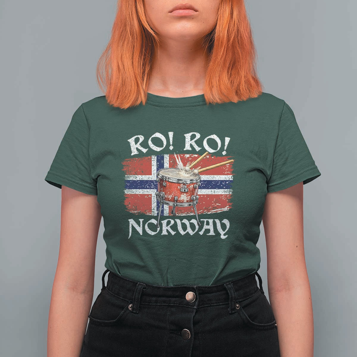 Funny Norway Drummer Ro Ro T Shirt For Women Patriotic Norge Norwegian Flag Rowing Support