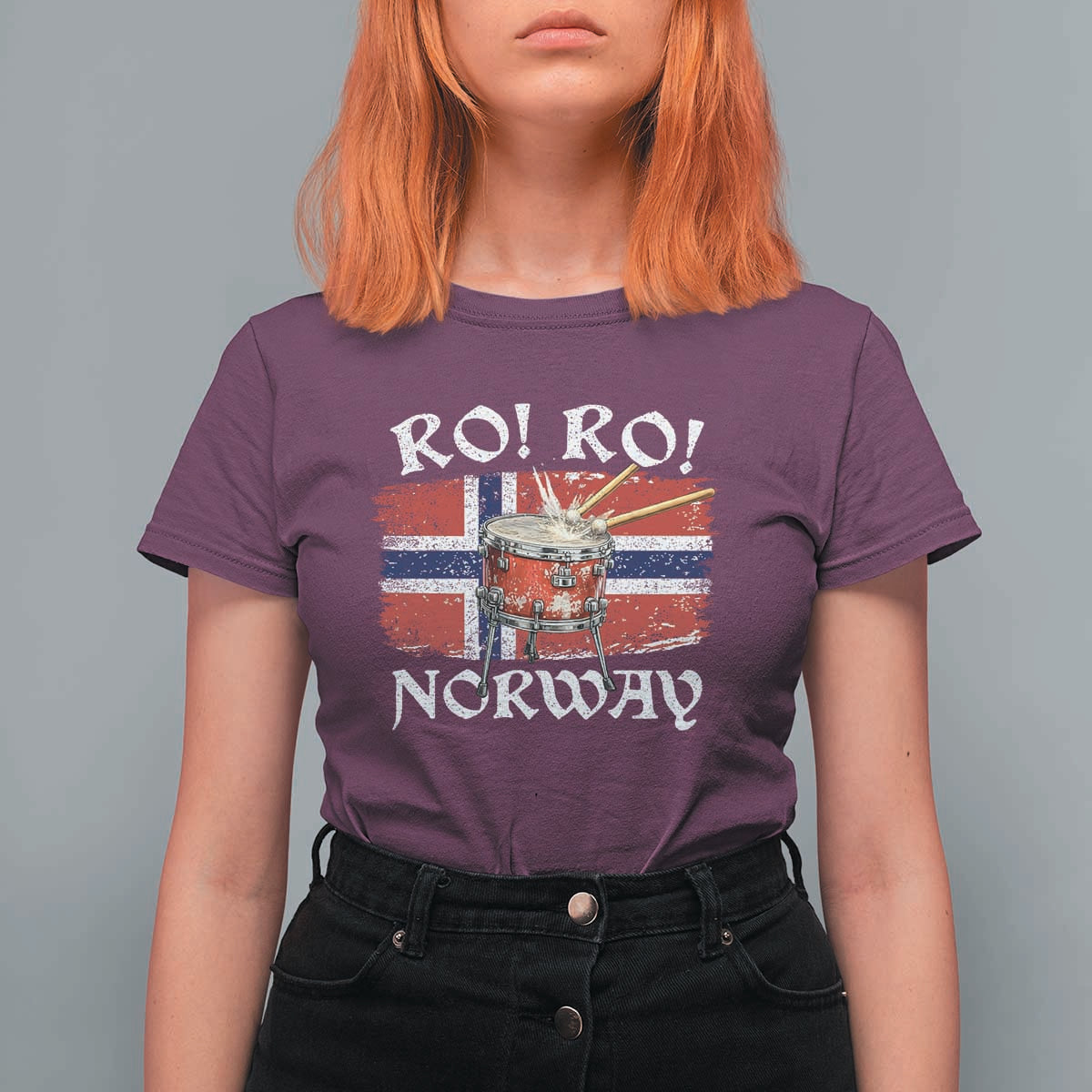 Funny Norway Drummer Ro Ro T Shirt For Women Patriotic Norge Norwegian Flag Rowing Support