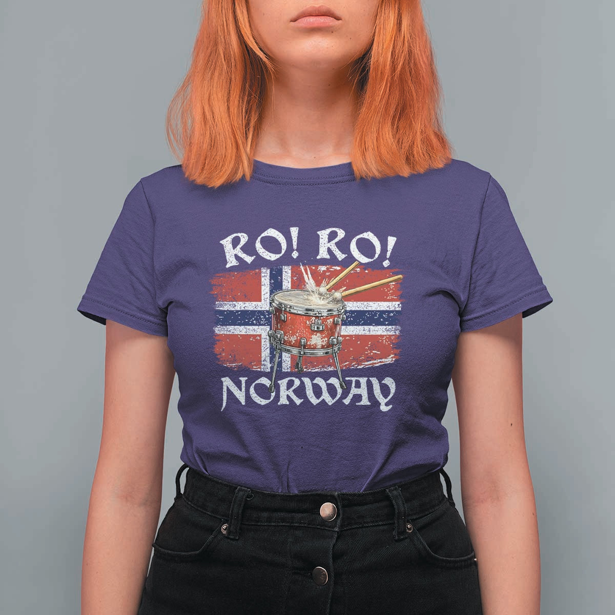 Funny Norway Drummer Ro Ro T Shirt For Women Patriotic Norge Norwegian Flag Rowing Support