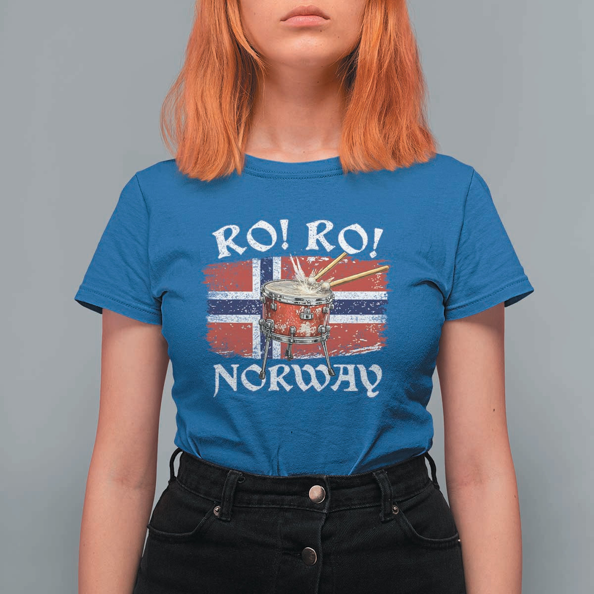 Funny Norway Drummer Ro Ro T Shirt For Women Patriotic Norge Norwegian Flag Rowing Support
