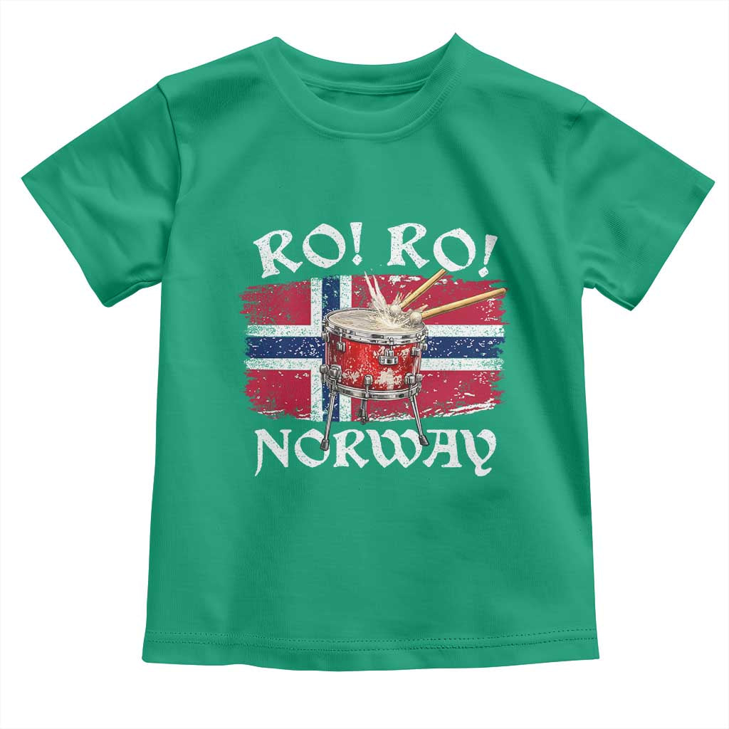 Funny Norway Drummer Ro Ro Toddler T Shirt Patriotic Norge Norwegian Flag Rowing Support