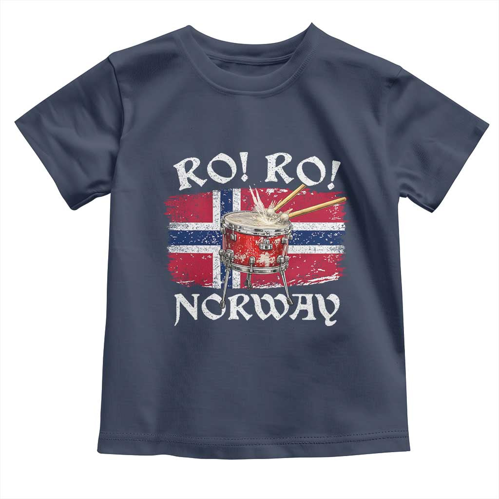 Funny Norway Drummer Ro Ro Toddler T Shirt Patriotic Norge Norwegian Flag Rowing Support