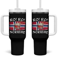 Funny Norway Drummer Ro Ro Tumbler With Handle Patriotic Norge Norwegian Flag Rowing Support
