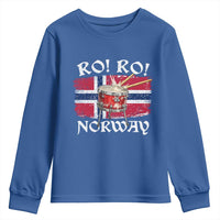 Funny Norway Drummer Ro Ro Youth Sweatshirt Patriotic Norge Norwegian Flag Rowing Support