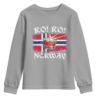 Funny Norway Drummer Ro Ro Youth Sweatshirt Patriotic Norge Norwegian Flag Rowing Support