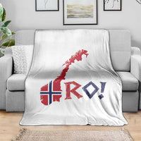 Norway Flag Country Map Patriotic Ro Ro Chant Throw Blanket Norwegian Viking Row Soccer Supporter Football Fans