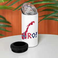 Norway Flag Country Map Patriotic Ro Ro Chant 4 in 1 Can Cooler Tumbler Norwegian Viking Row Soccer Supporter Football Fans
