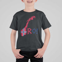 Norway Flag Country Map Patriotic Ro Ro Chant T Shirt For Kid Norwegian Viking Row Soccer Supporter Football Fans