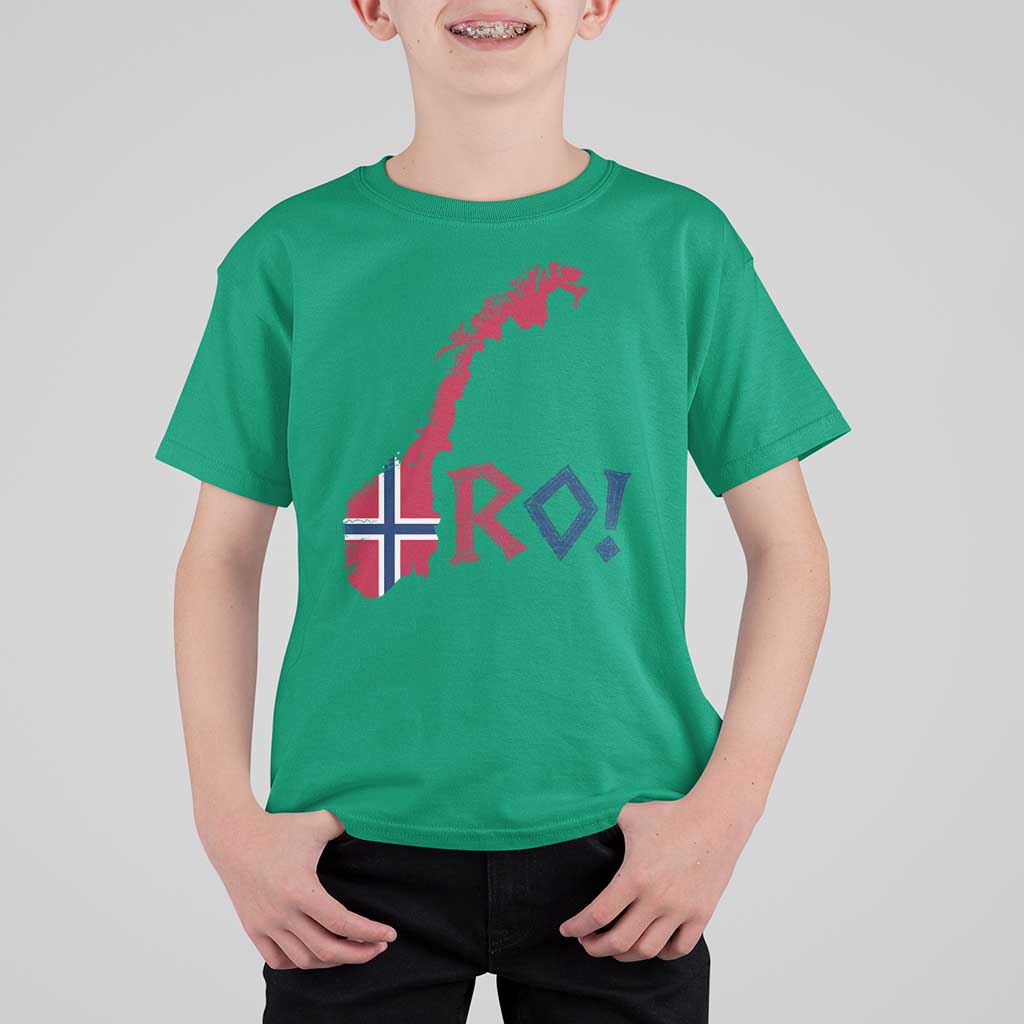Norway Flag Country Map Patriotic Ro Ro Chant T Shirt For Kid Norwegian Viking Row Soccer Supporter Football Fans