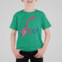 Norway Flag Country Map Patriotic Ro Ro Chant T Shirt For Kid Norwegian Viking Row Soccer Supporter Football Fans