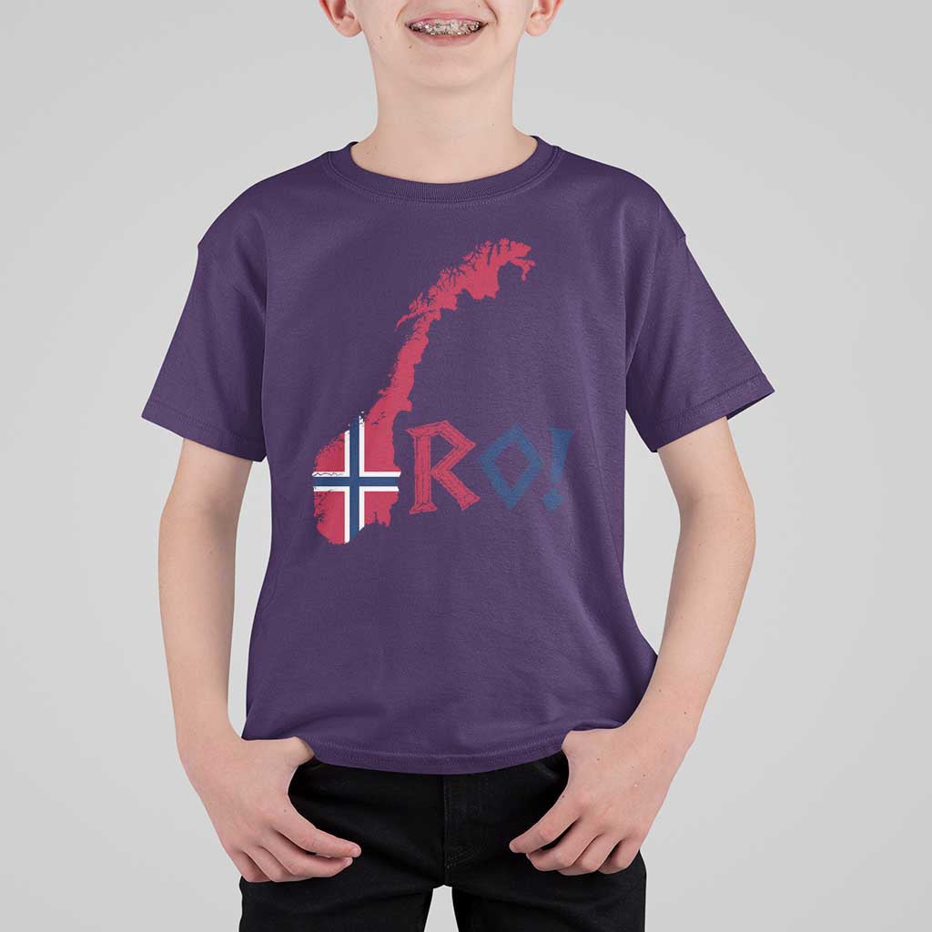 Norway Flag Country Map Patriotic Ro Ro Chant T Shirt For Kid Norwegian Viking Row Soccer Supporter Football Fans