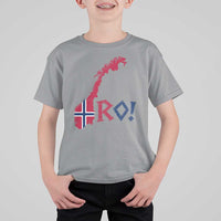 Norway Flag Country Map Patriotic Ro Ro Chant T Shirt For Kid Norwegian Viking Row Soccer Supporter Football Fans