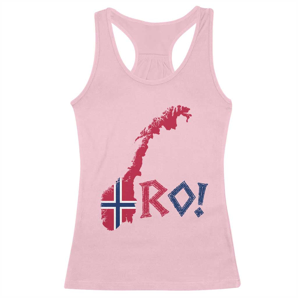 Norway Flag Country Map Patriotic Ro Ro Chant Racerback Tank Top Norwegian Viking Row Soccer Supporter Football Fans