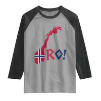 Norway Flag Country Map Patriotic Ro Ro Chant Raglan Shirt Norwegian Viking Row Soccer Supporter Football Fans
