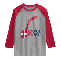Norway Flag Country Map Patriotic Ro Ro Chant Raglan Shirt Norwegian Viking Row Soccer Supporter Football Fans