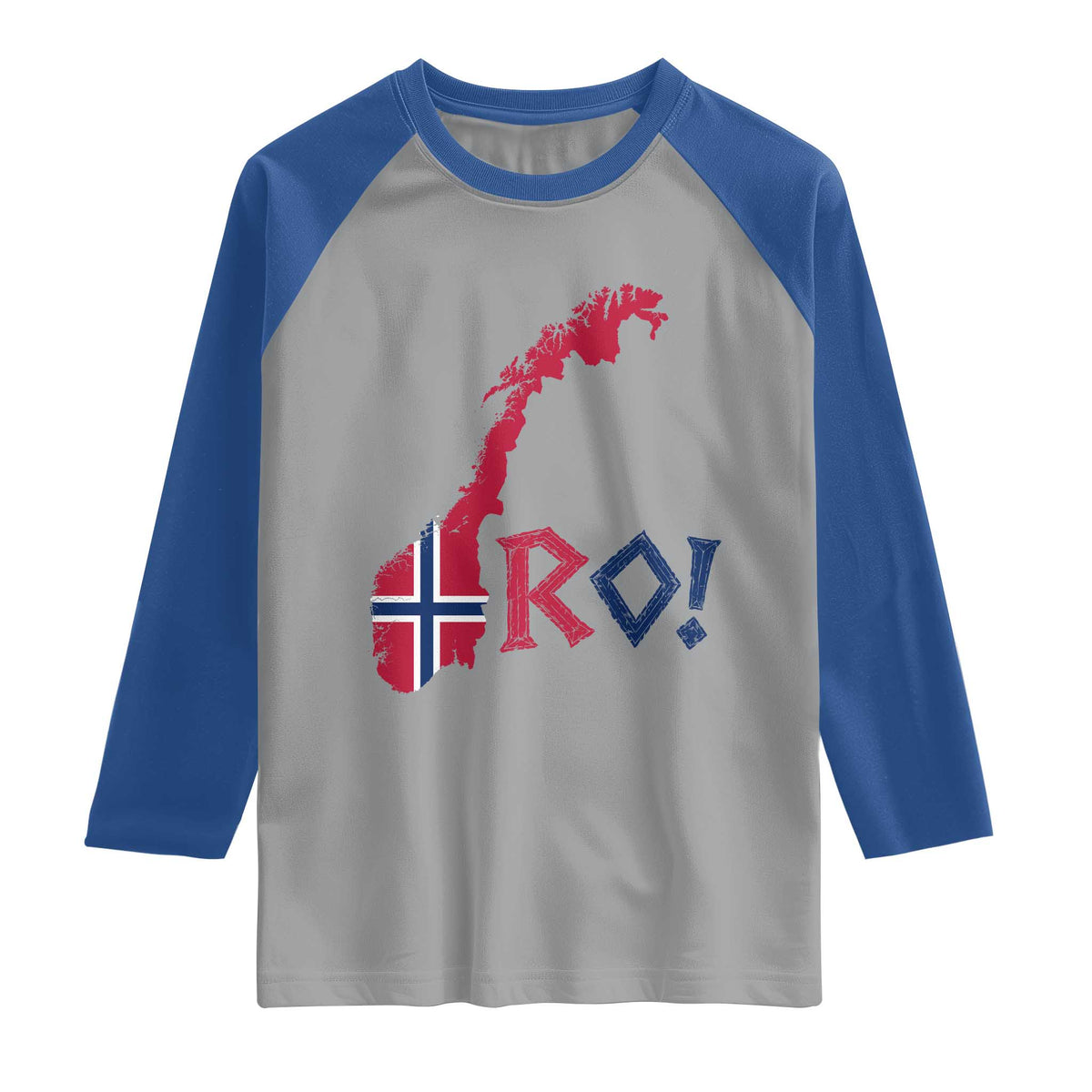 Norway Flag Country Map Patriotic Ro Ro Chant Raglan Shirt Norwegian Viking Row Soccer Supporter Football Fans